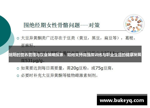 姚明的营养管理与饮食策略探索：如何支持高强度训练与职业生涯的健康发展